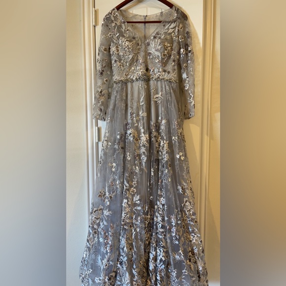 LARA formal gown size 12, but fits size 8-10. Only worn once. Stunning dress. - Picture 1 of 4